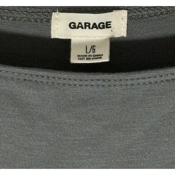 GARAGE Women's Gray Knit Dress Cold SHoulder Short Sleeve Large - Picture 3 of 3